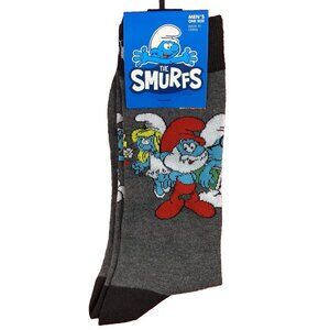 NWT  The Smurfs Crew Socks~Fits Men’s Shoe Size 7-12~New With Tags